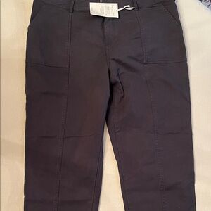 Garnet Hill Women's Dark Gray Cargo Pants NWT Fit 14-16.